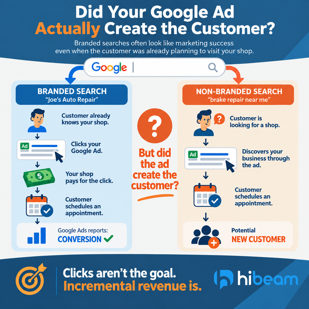 Comparing branded vs non-branded search terms in Google Ads
