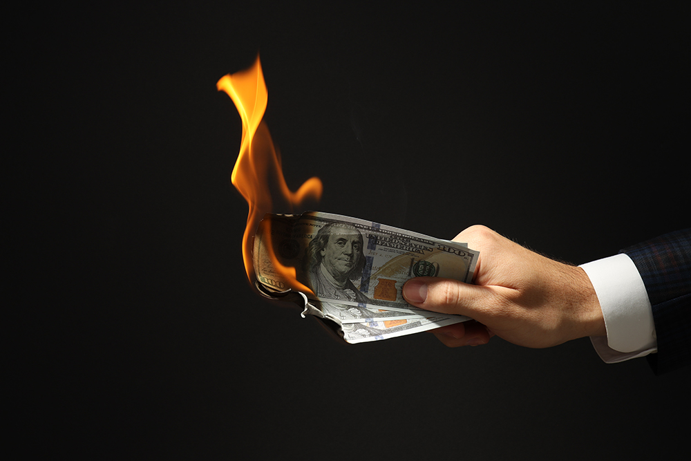 burning money